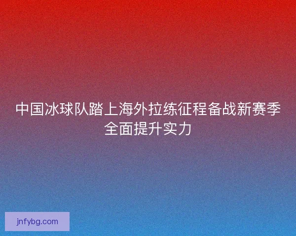 中国冰球队踏上海外拉练征程备战新赛季全面提升实力